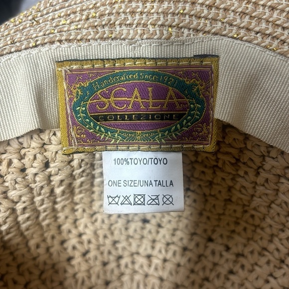 Scala big brim floppy natural sun hat